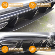 Aerox DiffuserLine - Achterbumper Diffuser Lip - Carbon Look - Voor Mercedes A-Klasse W176 A200/A45 AMG (2013-2018) - Auto Accessoires