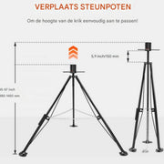 Camper stabilisatie steun - Stabilisator Krik - 880-1450 mm - 2,3 Ton - Campersteunen - Opvouwbaar Statief - Voor Caravan & Trailer