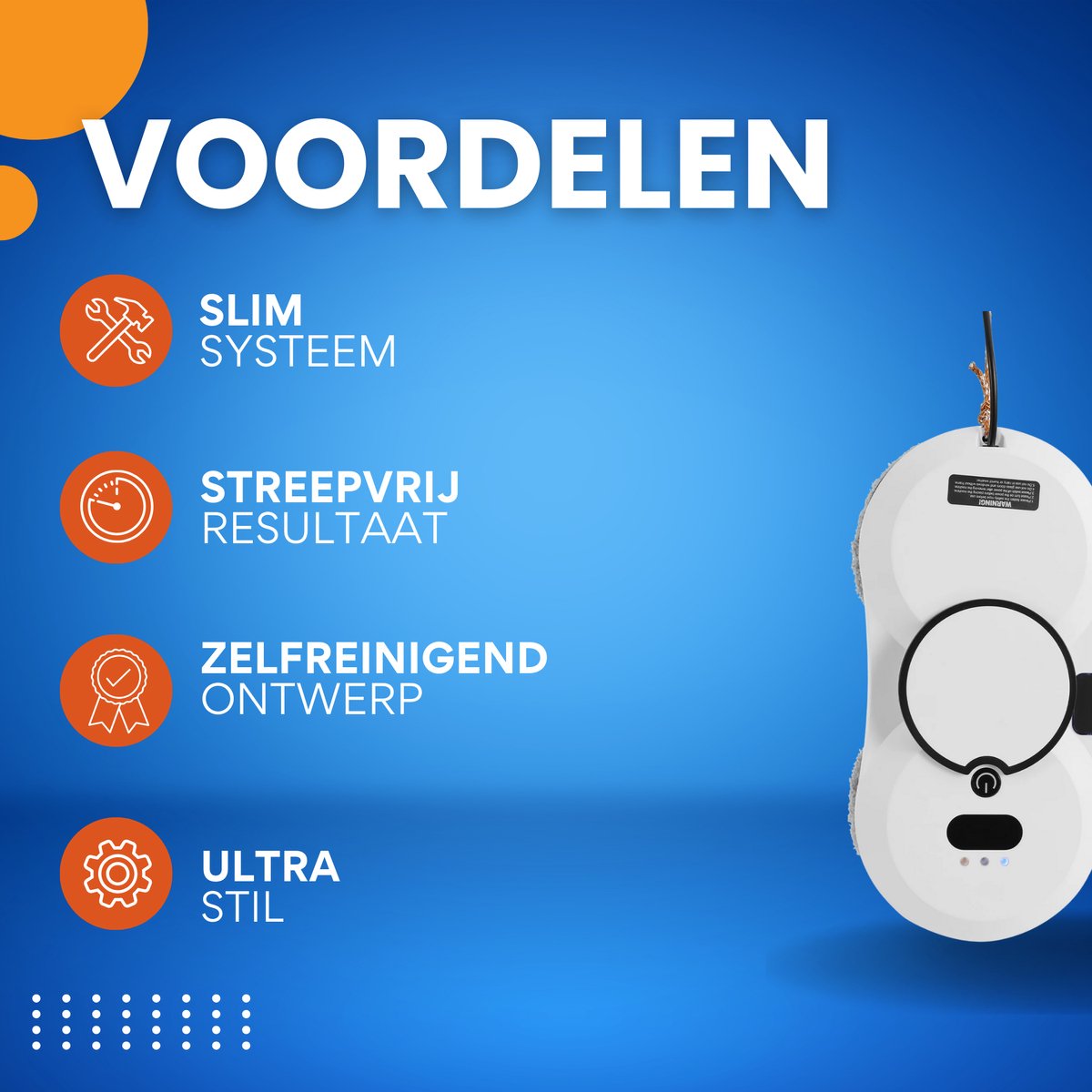 Raamreinigingsrobot - Raamwasser - Ruitenreiniger - Glazenwasser - Voor Ramen & Glasoppervlakken - Slim, Streepvrij & Zelfreinigend - met 10 Microvezeldoekjes