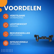 3 STKS Universele Kinderwagen Connector - Voor Twin en Paraplu Kinderwagens - Verstelbare Lengte - Lichtgewicht en Essentieel voor Reizen