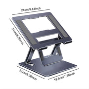 Laptoptafel – Tablethouder - Bedtafel - Laptopstandaard - Voor thuiskantoor en presentaties –Aluminium / Zwart