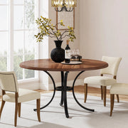 Eettafel Orvion - Ronde Eettafel 120cm - Voor 4 Personen - Voor Keuken en Eetkamer