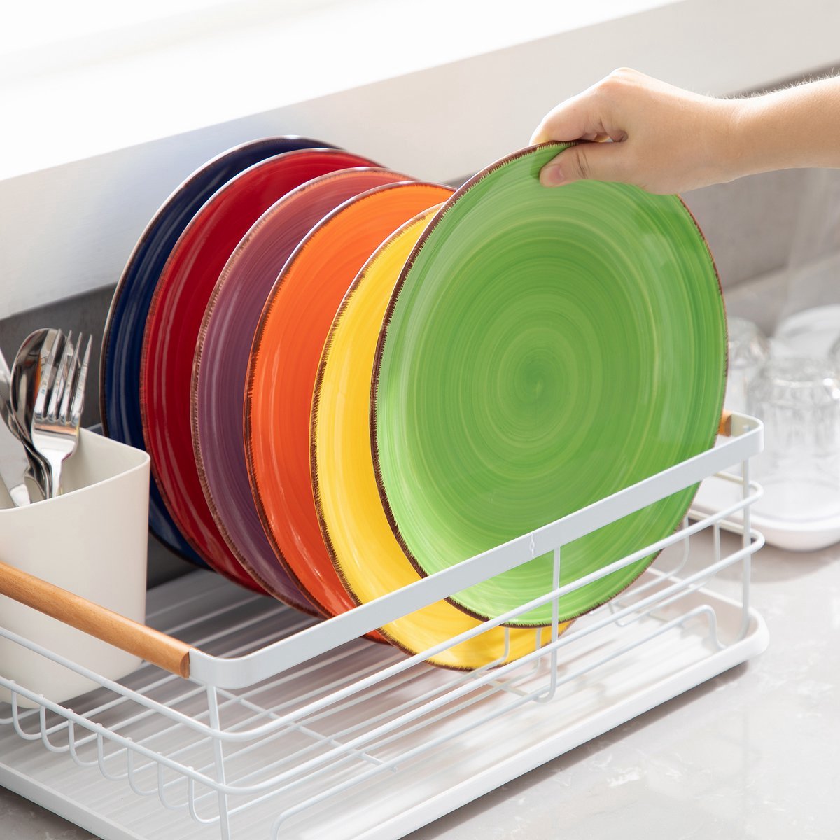 Noblesse Montario Serviesset - 16 delig - 4 persoons - Regenboog - Dinerborden - Bordenset - Diepe borden - Ontbijtborden - Servies - Keukenservies - Luxe design - Tafelstijl