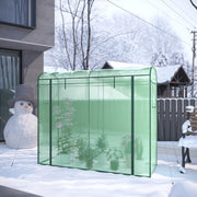 Foliekas Tuinkas - Winterbestendig - PE-folie 135 g/m² - Kweekhuis - Broeikas - Kweekkast voor tomaten & klimplanten - 200x80x200cm Groen