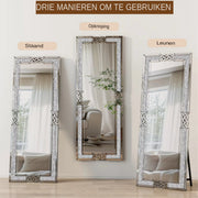 Staande speigel - Ook als wandspeigel - 160cm - Woonkamer - Spiegel voor Badkamer, Make-up & Wandmontage