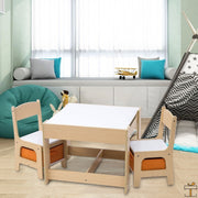 Bolt Edge Kindertafel en Stoeltjes - Speeltafel - Kinderbureau - Wit