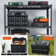 Opbergdoos met deksel - Set van 3 - Opbergbox 45L - PP Verhuisdozen - Opbergboxen - Opbergmanden kunststof