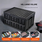 Opbergdoos met deksel - Set van 3 - Opbergbox 45L - PP Verhuisdozen - Opbergboxen - Opbergmanden kunststof