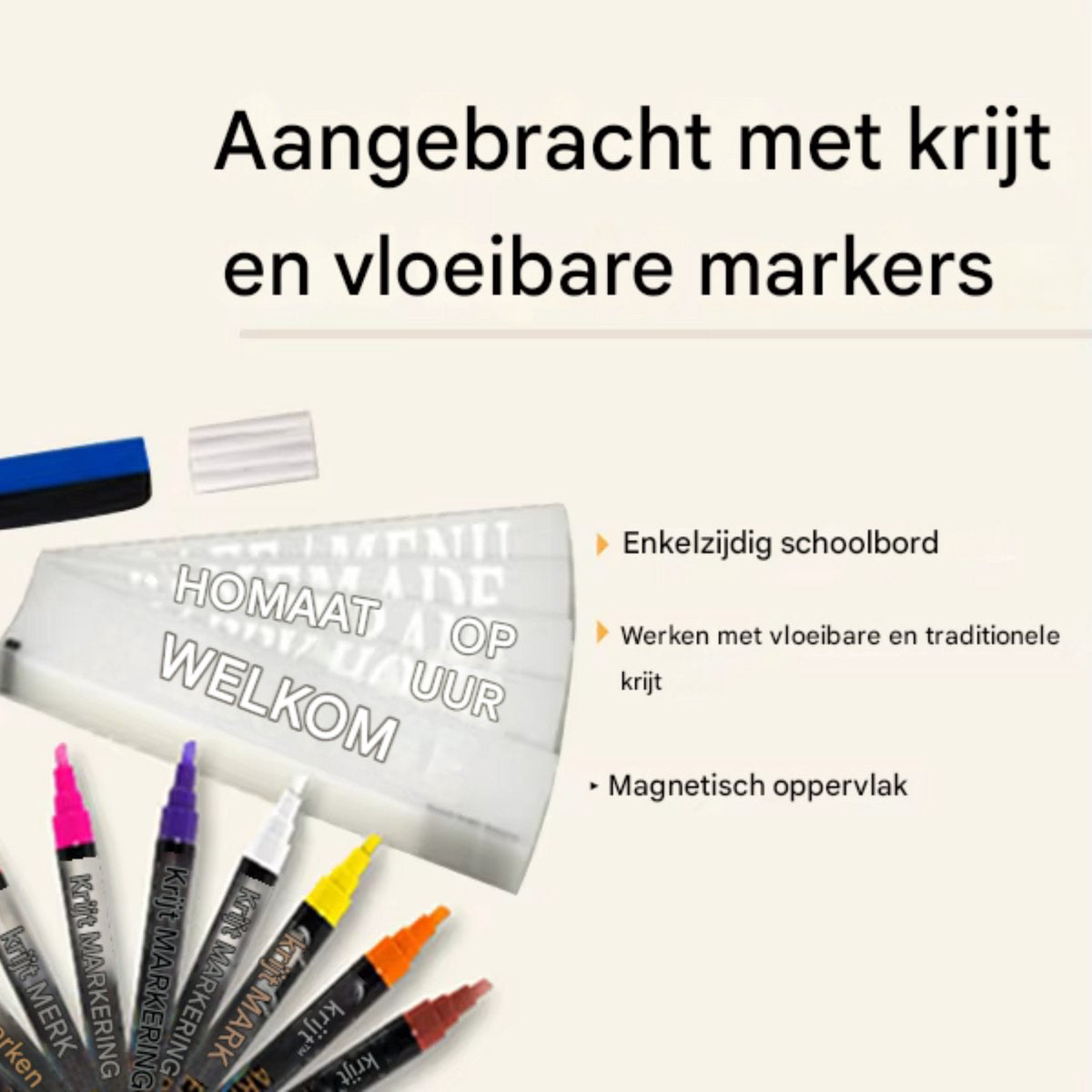 Stoepborden met ezel - Stift - Magnetische - Staand frame - Reclamebord - Houten frame