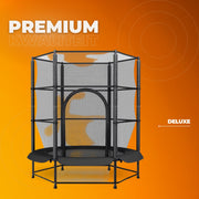 Trampoline met veiligheidsnet - 140 cm - Voor kinderen - Kindertrampoline - Zwart - Buitenspeelgoed - Mini trampoline