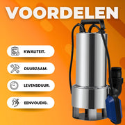 Dompelpomp PRO - Waterpomp Vuil water - 1300W - Elektrisch Tuinpomp met 20000L/u