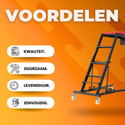 Motorkruiper PRO - Auto hulp - Hoogwerker - Motor - 1219-1930mm - Opvouwbaar & Verstelbaar - Zwart