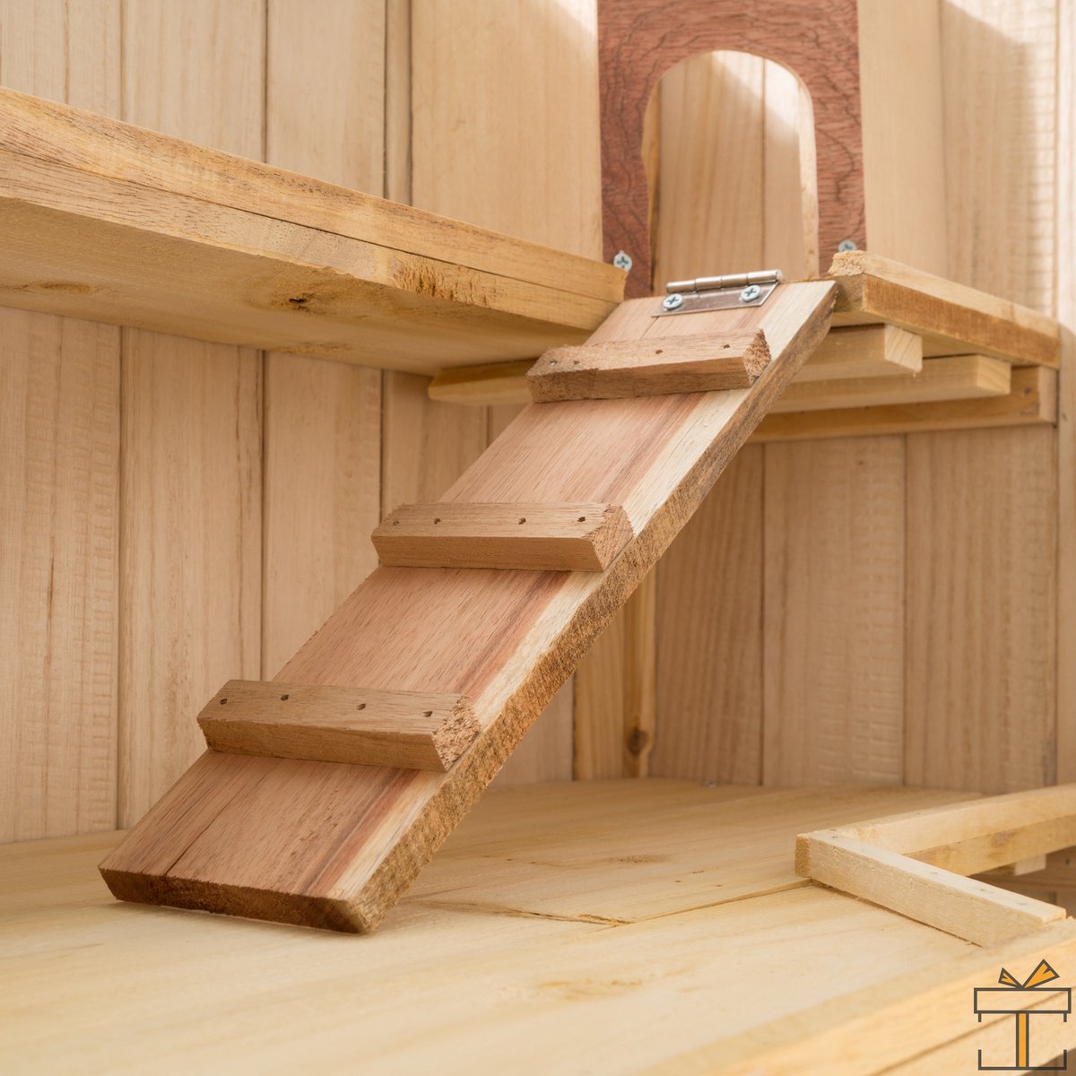 Happyment® Houten knaagdieren hok - 3 Verdiepingen - Knaagdier - Konijn - Hamster - Kooi - Cavia - Rat - Black friday - Sinterklaas - Kerstcadeau