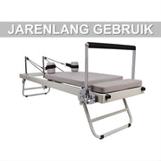 Home Pilates Reformer PRO - Verstelbaar Kern Trainingsbed - Opvouwbare Compacte Trainingsmachine voor Oefeningen Thuis