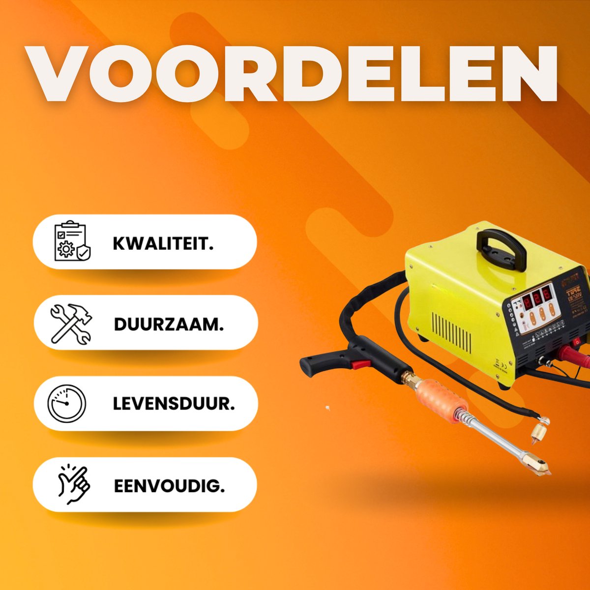 Uitdeukset auto - Deukentrekker - Reparatieset - Slagtrekker - Deukpuntlasser 3KW 220V - Voor deukreparatie