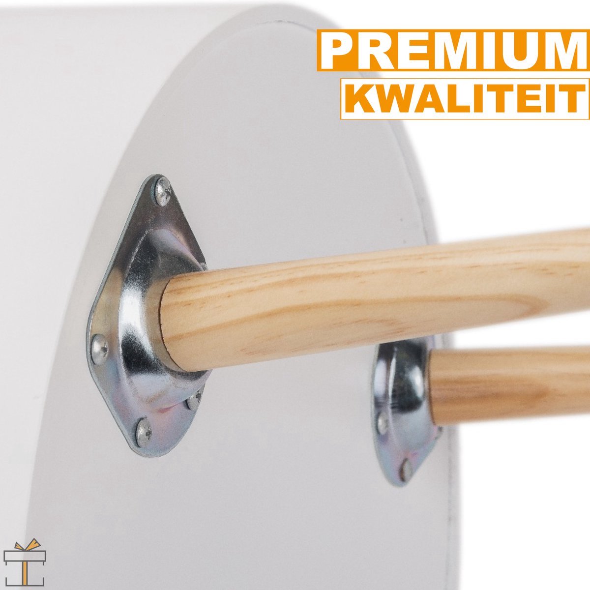 Bolt Edge Ladekastje - Rond - Wit - Nachtkastje - Voor slaapkamer of kantoor