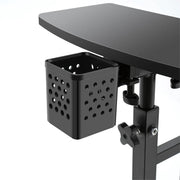 Draagbare Tattoo-Werkbank - Werktafel - Voor Studio en Schoonheidssalon - In Hoogte Verstelbaar met Verwijderbare Dubbele Tattoo-Armsteun - 64×40 cm - Zwart