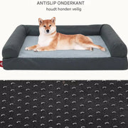 Hondenbench - 76cm - Hondenbed - Donkergrijs - Hondensofa - Hondenzetel - Wasbaar - Ook voor katten