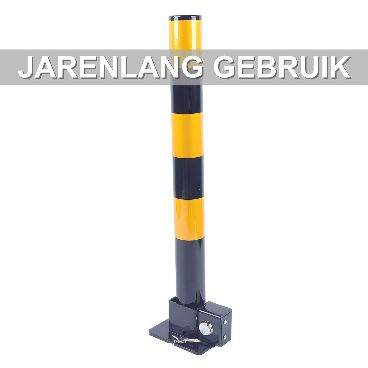 Parkeerpaal - Afzetpaal – Voor auto-opritten of parkeerplaatsen – Vouwbaar – Geel/blauw