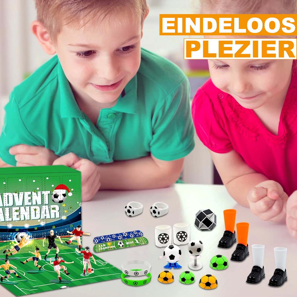 Happyment Adventskalender 2024 - Voetbal - Kinderen - Sportief - Kerstcadeau - 24 stuks