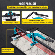 Happyment Tegelsnijder - Handmatig - Professioneel - 600mm - Ergonomische Grip - Infrarood Laser