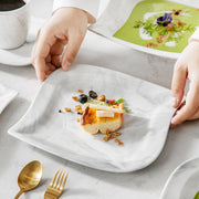 Ornate Bordenset – 6 persoons – 30 delig – Marmerlook Keramisch – Dinerborden – Breakfast Plates