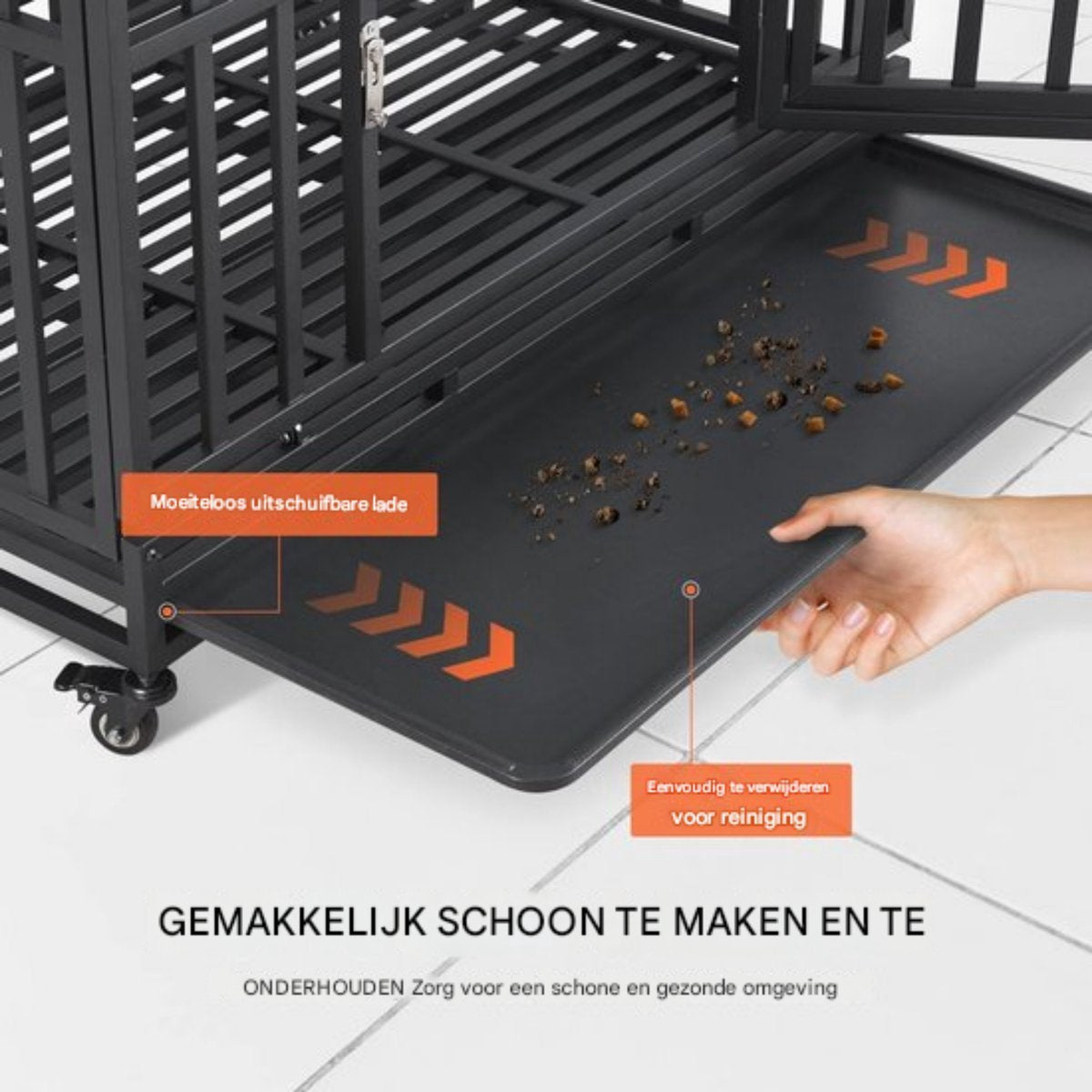 Hondenkennel - Bench - Inclusief wielen - 65×95×81 cm