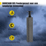 Trapleuning - RVS Relingpaal - 106,7x5x5cm - Gepoedercoat - 1,5mm Dikke Leuningpaal