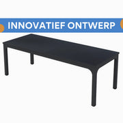 Computerbureau Milano - Voor 2 Personen - 200cm - Zwart - Voor thuis of werk - Hout en metaal