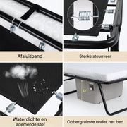 Opklapbed Vaylen voor Volwassenen - Met matras - 80x190cm - Logeerbed - Vouwbed 1 persoons - Inklarbaar