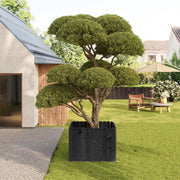 Tuin Gras Gazon Rand - Flexibele Houten Border voor Tuinhek - Tuinafboording voor Outdoor Landschap & Tuindecoratie - 203x60x1.4cm Zwart