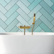 Badkraan - Met waterval - Voor badkamers - Luxe uitstraling met warm/koudfunctie - Goud