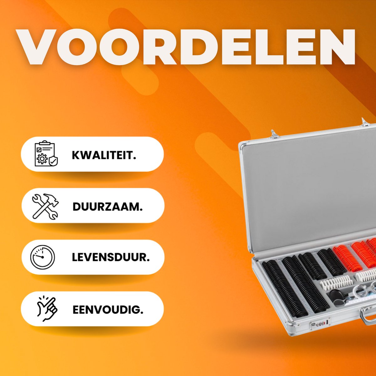 Proeflens Kit Deluxe - Ogemetings voor opticien - 266-delig - Inclusief Proefframe - Voor Optometrie & Oogmetingen