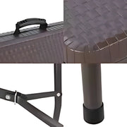 Tuin klaptafel- Kampeertafel - Campingtafel - Rotan look camping catering tafel met handvat, buiten opvouwbare schraagtafel voor picknick - 1,8M