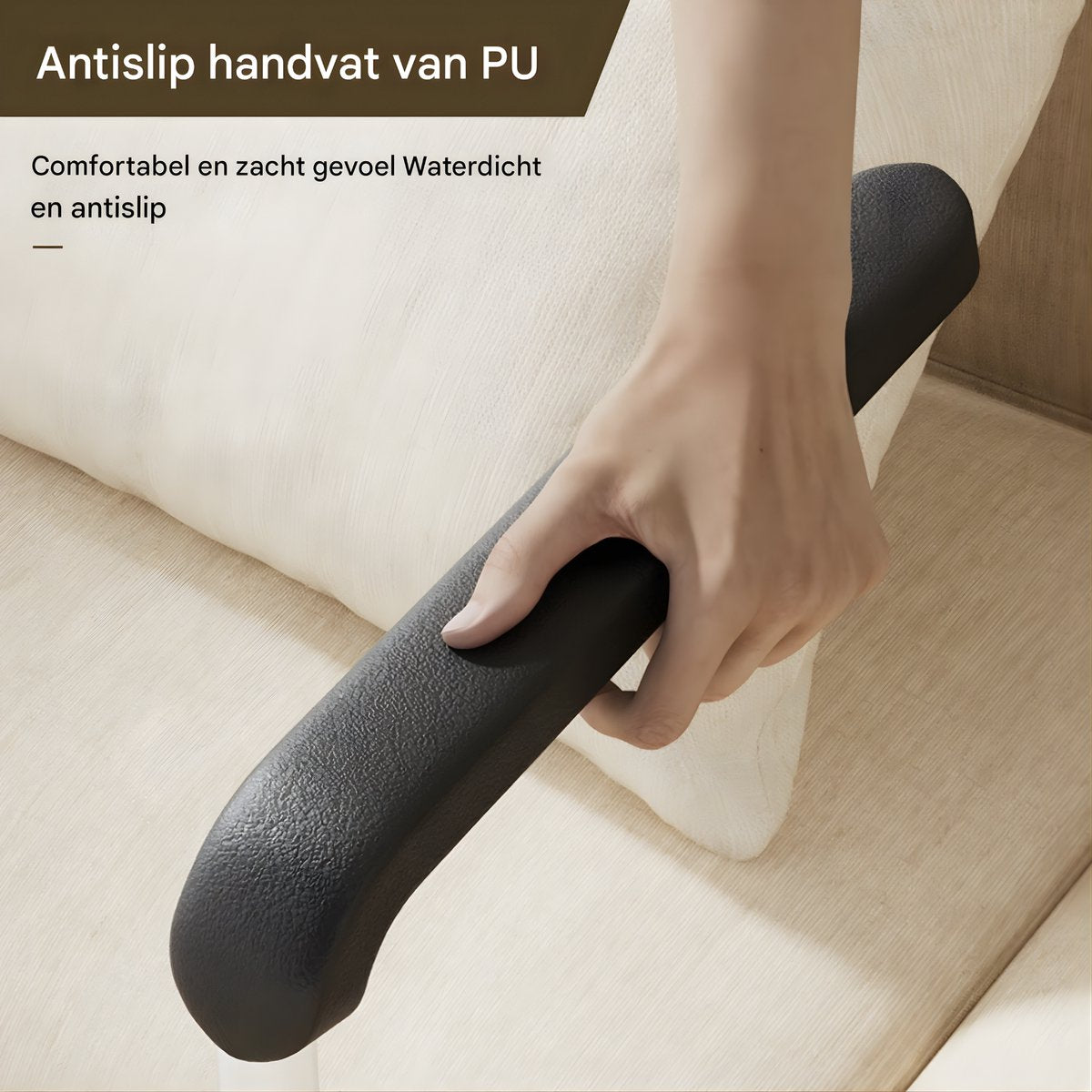 Opstahulp - Veligheidsgreep - Hulpmiddelen - Bed beugel - Bedsteun - Voor Ouderen & Zwangere Vrouwen - In Hoogte Verstelbare - Zwart