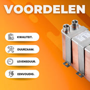Platenwarmtewisselaar - RVS Warmtewisselaar - Voor Verwarming en Koeling