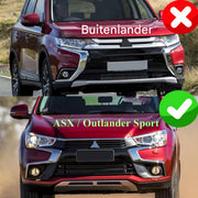 Grille - Voor Mitsubishi Outlander Sport ASX RVR 2016-2018 - Auto accessoires - Mistlichtgrille - Zwart