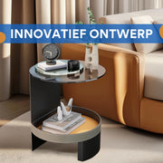 Bijzettafel Deliot - Bijzettafeltjes voor woonkamer of slaapkamer - Glas - Wachtruimte - Uniek Accent