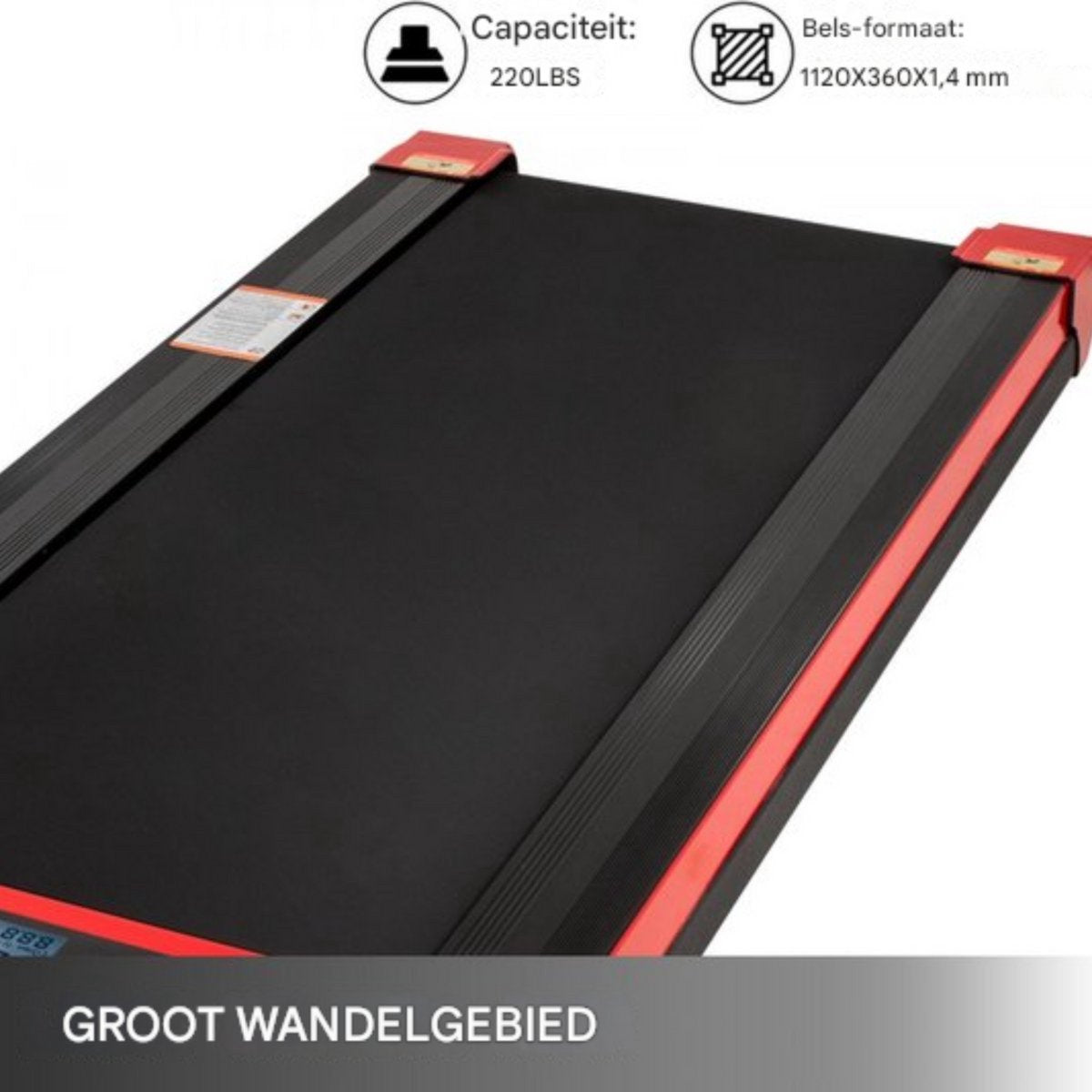 Loopband met leuning - Onder bureau - Inklapbaar - Hometrainer voor thuis - Fitnessapparaat elektrisch - Digitaal LED Display