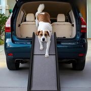 Opvouwbare loopplank - Hondentrap voor honden - Hondenloopplank - Draagbaar voor Honden tot 90 kg - Inklapbaar - Voor Auto's, Vrachtwagens en SUV's - 156cm - Grijs