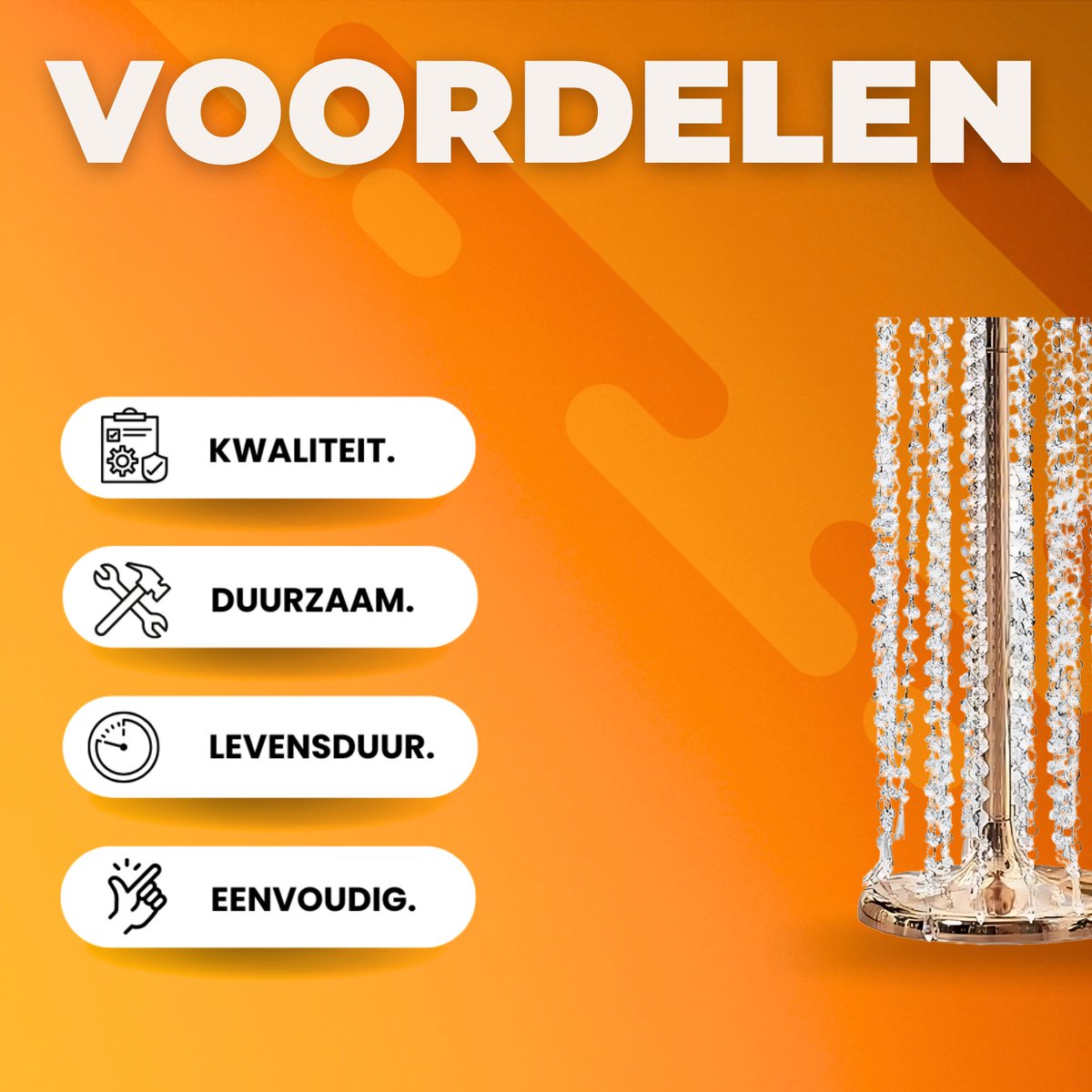 Bloemenstandaard - Tafellamp look - Set van 4 - 20x20x90cm - IJzeren Plantenstandaard - Bijzettafels - Plantenstandaard