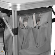 Happyment® Campingkeuken Inklapbaar - 2 in 1 - Camping kast - Kampeer buitenkeuken - Kooktafel - Opvouwbaar