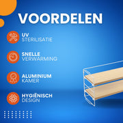 Bureau organizer- Bureau accesoires - Keuken organizer - Aanrecht organiser - Kantoor en Thuiswerkplek - 2-Lagen - Natural
