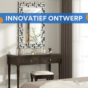 Moderne wandspiegel - Woonkamer & slaapkamer - Rechthoek - Zilver - 100x70CM