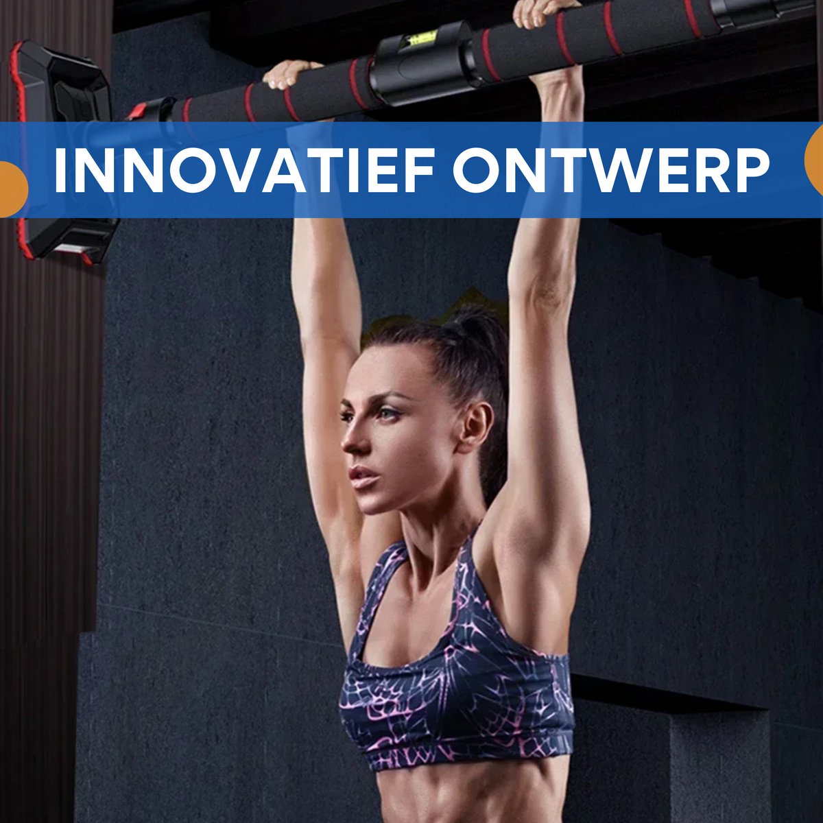 Verstelbare optrekstang - Voor thuistraining, gym en fitness - Pull up bar - Deur - Geschikt voor 350KG