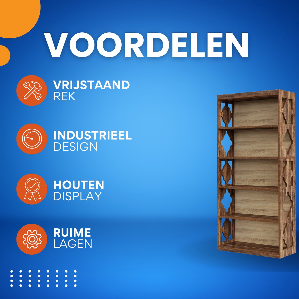 Boekenkast Zaro - Bruin - 6 Lagen - Boekenrek Opbergrek - Voor Slaapkamer, Woonkamer of Kantoor