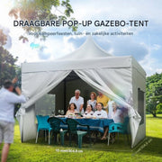 Paviljoen - Opvouwbare Partytent - Tuintent 3x3 m - Voor 6-8 Personen - Kamperen