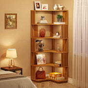 Hoekkast Dali - 6 lagen - Boekenrek - Boekenkast voor woonkamer of slaapkamer - Opbergrek - Hout - 165cm