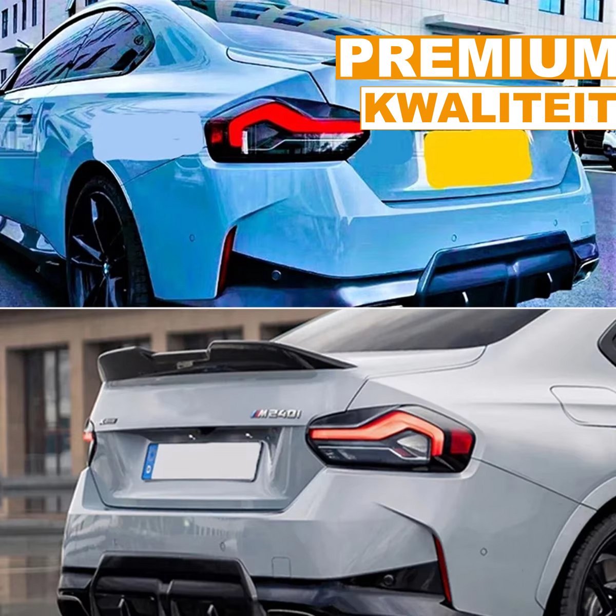 Spoilerlip Luxtra - Kofferbak Spoiler Vleugel Lip - Voor BMW G42 230i/M240i (2022-2024) - Gloss Zwart - Auto accessoires