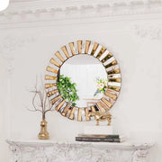 Opulence Elegante Spiegel - Ronde wandspiegel - 80cm - Zonder verlichting - Woonkamer